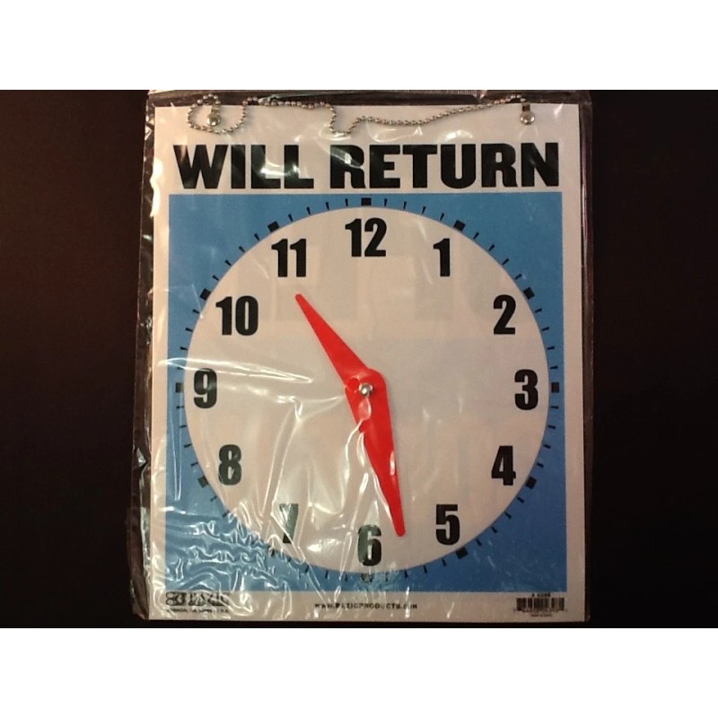 2 Open Closed Sign Chain 2 sided 9" X 7.5