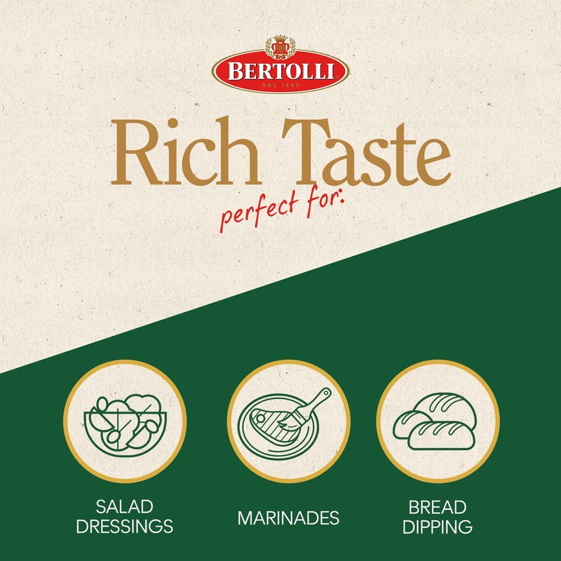 Bertolli Extra Virgin Olive Oil, Rich Taste, First Cold Pressed,