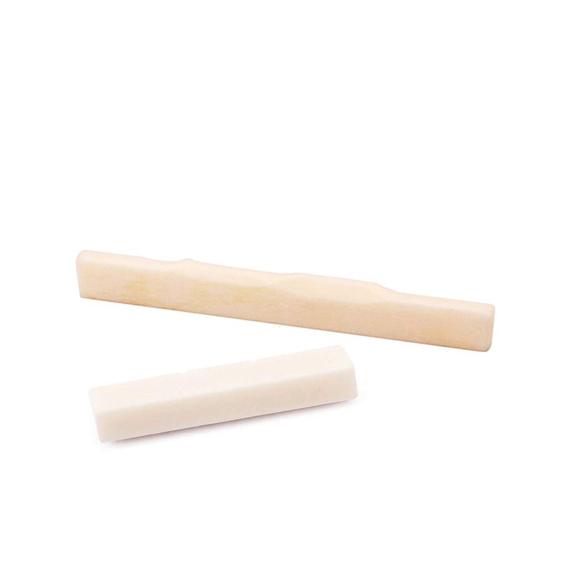 Alnicov Bone Guitar String Bridge Saddle Nut Set Slotted for