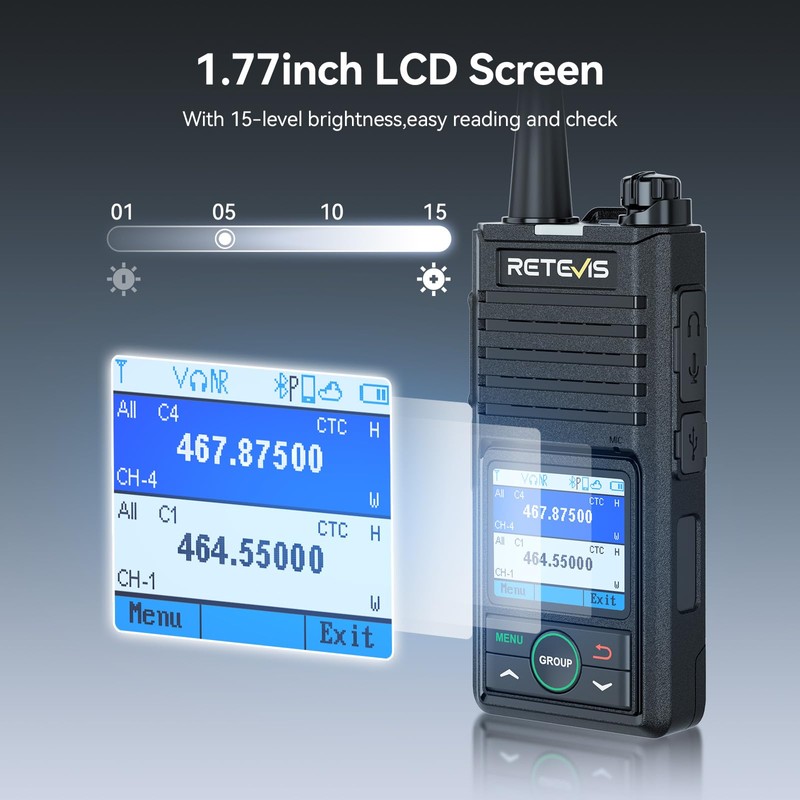 Retevis RB58 Waterproof Bluetooth Two-Way Radio (4)