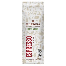 Muskoka Roastery Coffee, Organic Espresso, Dark Roast, Whole Bean, 454g