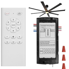 Ceiling Fan Remote Control Kit, Fan Speed Adjustable and Small Receiver