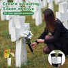 FillTouch 4 Pcs Cemetery Grave Vase Inserts Plastic Flowers Holder
