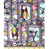 1/2 Yard - Jack & Sally Christmas Nightmare Stained Glass