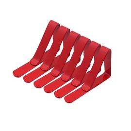 SagaSave Tablecloth Clips, Stainless Steel Table Cloth Holders Picnic Home Table Cover Clamps for Home Kitchen Picnics Garden Wedding Party Red 6PCS