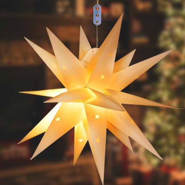 Luminous Star Christmas 3D, Christmas Star Illuminated LED, 45 cm