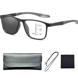 Reading Glasses for Men, Photochromic Multifocal Sports Ultra-Light Anti-Blue Light Glasses