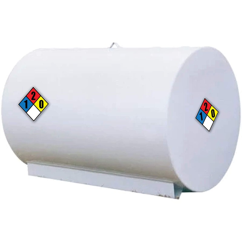 NFPA 704 Diamond 1-2-0-0 Label Decal, 10 inch Vinyl for