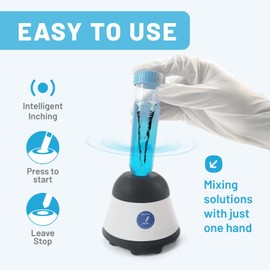 VISOSCI Mini Vortex Mixer with Touch Start Function, Lab Mixing, Nail Polish,Eyelash Adhesives and Acrylic Paints Mixing, Lab Vortexer for Tubes,Include 50 pcs Stainless Steel Mixing Balls