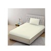 Premium Microfiber Fitted Bed Sheet, Soft and Wrinkle-Resistant (Cream, Twin)
