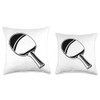Table Tennis Paddle Sketch Ping Pong Throw Pillow