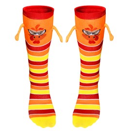 Beinayin Turkey Trot Socks Thanksgiving Running Gear Funny Turkey Socks with Hands for Teens Adults