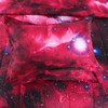 uxcell Full/Queen Size Galaxies Red Comforter Sets - 3D Outer