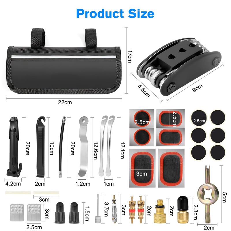 Carehabi Bicycle Repair Kit 39 Pieces Bicycle Repair Kit Bicycle