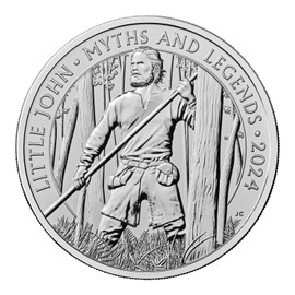 CrawleyCoins 2024 Little John Myths and Legends UK £5 Briliant Uncirculated Coin in Mint Sealed Pack