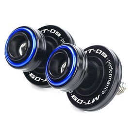 LLIDFONK For Yamaha MT09 MT-09 Tracer MT 09 SP FZ09 Aluminium 6 mm Motorcycle Accessories Swingarm Spools Slider Stand Screws (Blue)