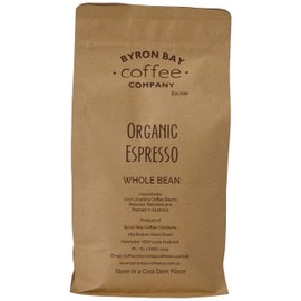 Byron Bay Coffee Company Certified Whole Bean Organic Espresso, 500 g