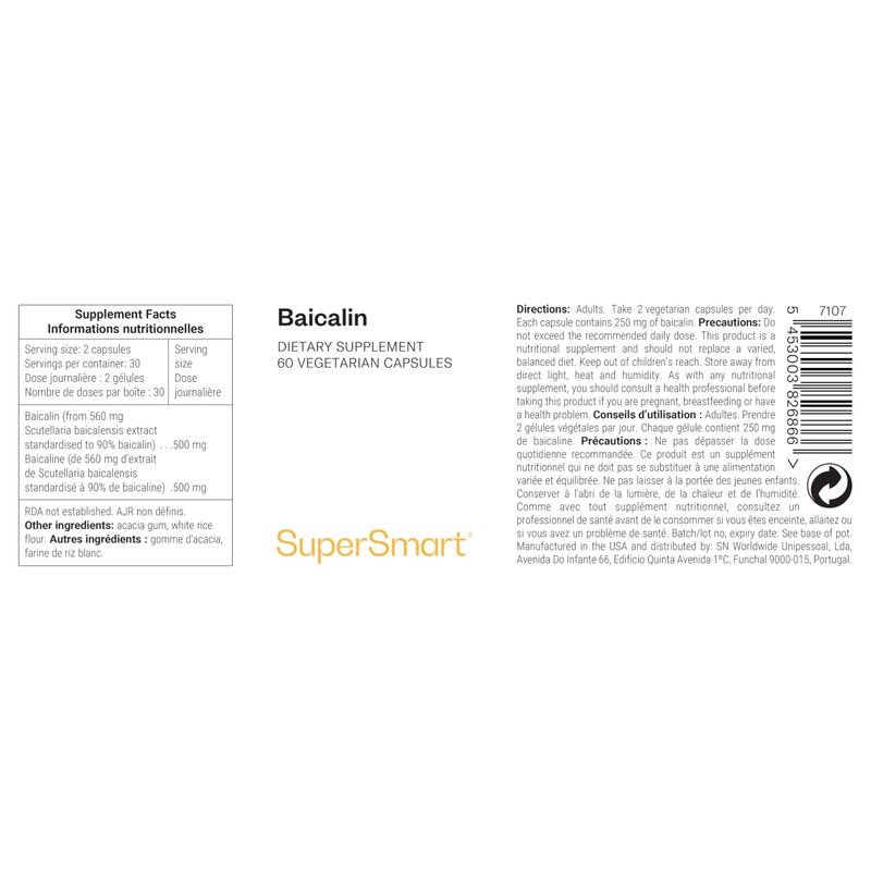 Baicalin 500 mg per day - Contributes to a healthy