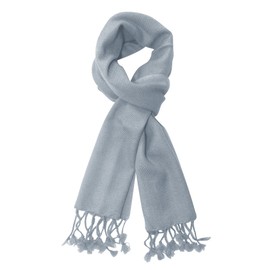 Peach Couture Unisex Best Solid Cashmere Warm & Luxurious Scarves Wrap (Grey)