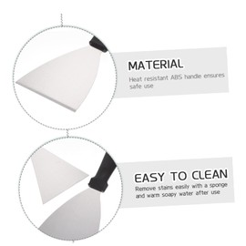 Mobestech 2Pcs Stainless Steel Non Stick Cooking Shovels Versatile Kitchen Gadgets for Home Restaurant Use for Grilling Burgers