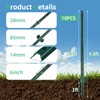 AggFencer 4.8 Ft Fence Post 10Pack, U Post for Wire