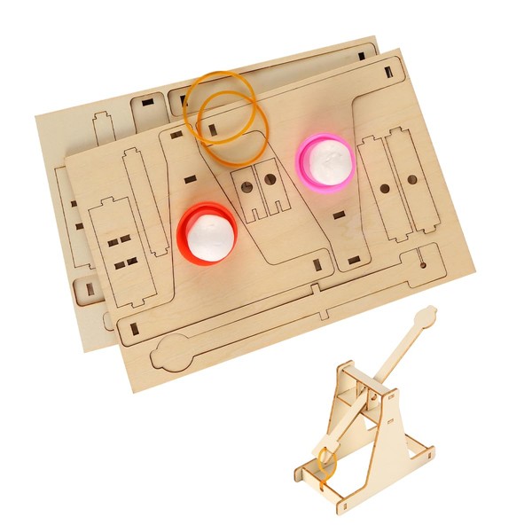Laroal Wooden Trebuchet Catapult Kit 2-Pack - Stem Building Project