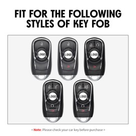 WORCAS Key Fob Case Carbon Fiber Pattern Silicone Cover Compatible with Buick Enclave Encore GX Envision Lacrosse Regal SPORTBACK TOURX 3 4 5 Universal Button