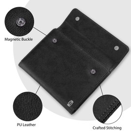 WALNEW Passport Holder for 2, RFID Blocking Passport Book Wallet Cover Case Women Men, PU Leather Travel Essentials Accessories Document Holder, Black