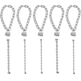 Crovakeu 10PCS Compatible Segmented Chains 21-Link 12.7cm Light Grey Iron Chains, Building Bricks Accessories for Model Construction & Expansion