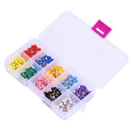 CCINEE 500 Pack Map Push Pins Map Tacks 1/8 Inch Small Size (10 Colors)
