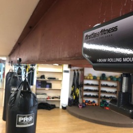 Firstlaw Fitness I-Beam Rolling Punching Bag Mount - (Select - Red - 3.5" - 7.0" Wide I-Beam)