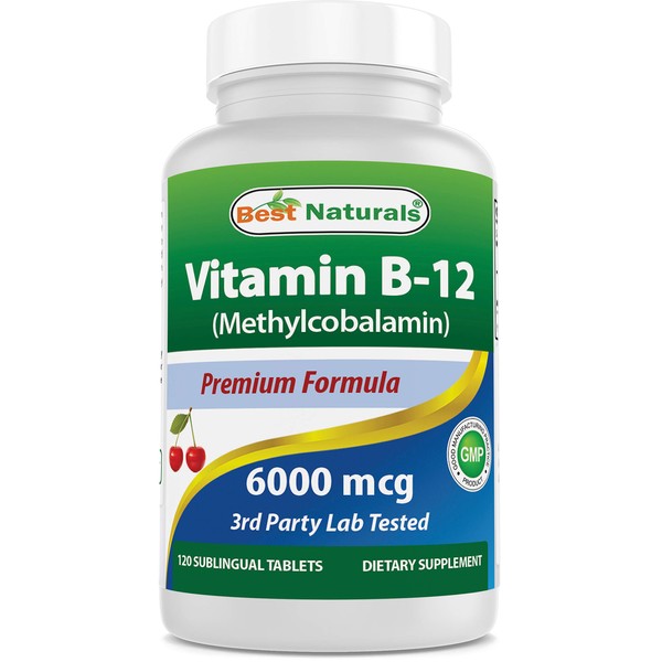 Best Naturals Vitamin B12 6000 mcg 120 Tablets