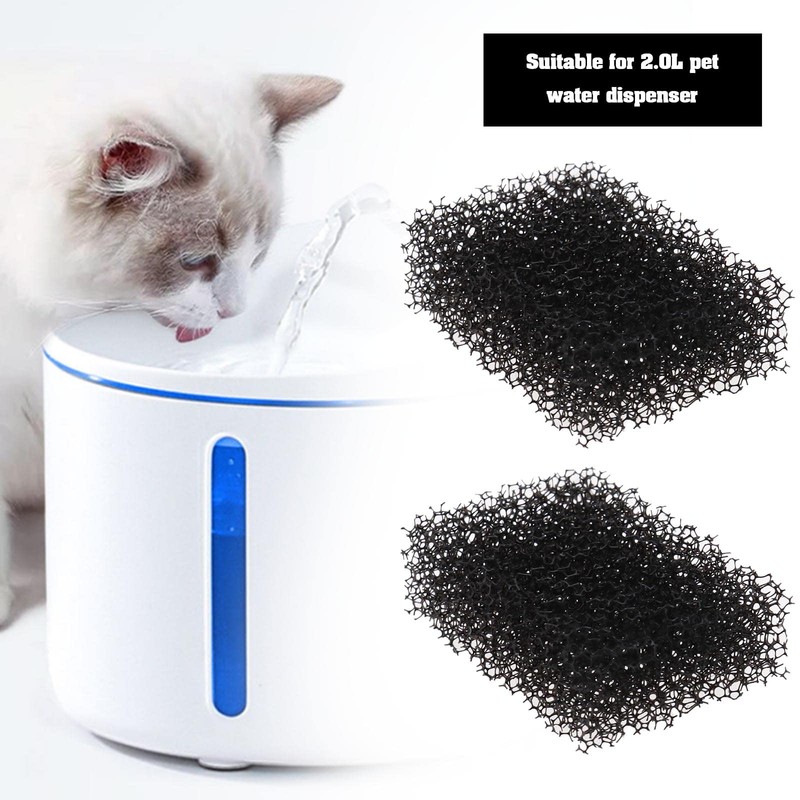 eMagTech 10PCS Pet Water Fountain Filter Sponge for 2.0L Pet