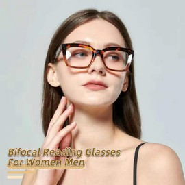 HIYANJN Bifocal Reading Glasses For Women Men Blue Light Computer Readers Clear Top Transition Ladies Eyewear