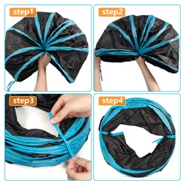 Cat Tunnel, S-Type 2 Way Rabbit Tunnel Cat Toy Foldable Tunnel Toy Pet Play Tunnel Tube for Indoor Kittens, Puppies, Rabbits