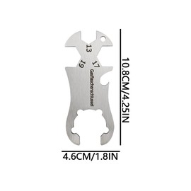 SHUNCHG Gas Bottle Wrench Stainless Steel Multifunction Key for Outdoor, Camping and Other Applications, Gas Grill Control Wrench
