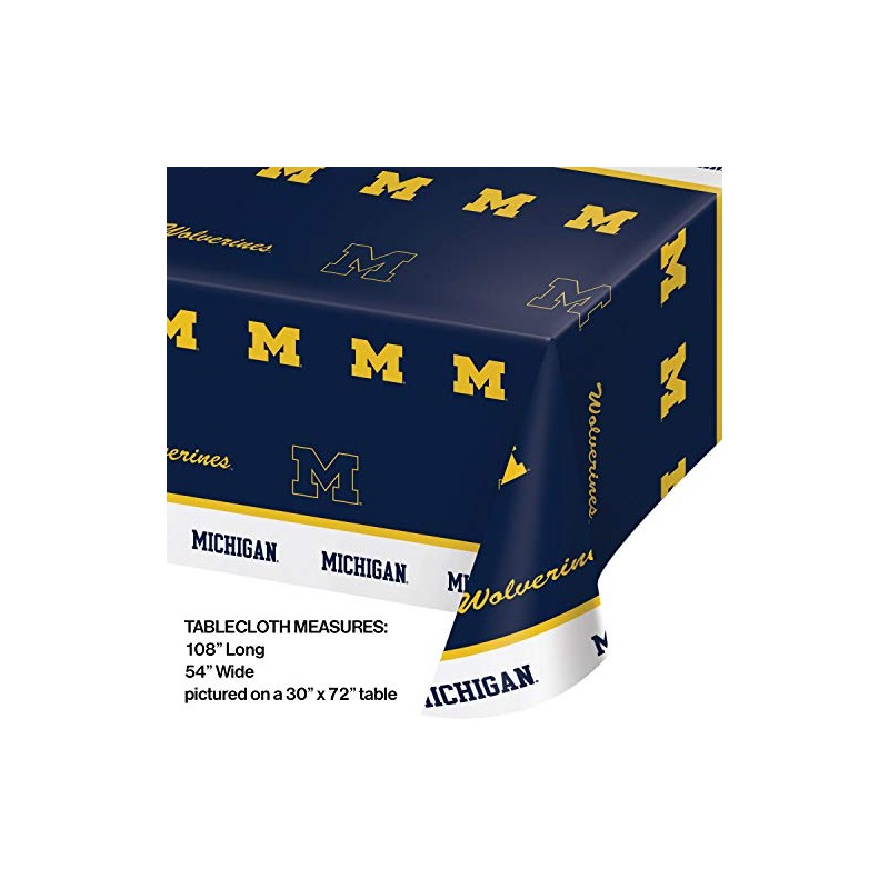 Creative Converting Michigan Wolverines Plastic Banquet Table Cover