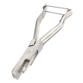 GLOGLOW Pig Ear Marks Plier, Stainless Steel Animal Ear Notcher with Buckle for Cattle Sheep Goats Identification V Shape