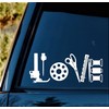 Sewing Machine Love Quilting Decal Sticker Set for Car Window