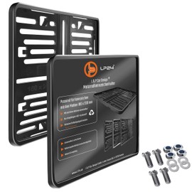 Kennzeichenhalter Motorrad 180x200 schwarz Nummernschildhalterung Motorrad 180 x 200 Kennzeichenhalterung Kennzeichenverstärker Motorrad-kennzeichenhalter Kennzeichen Halter mit Befestigungsmaterial