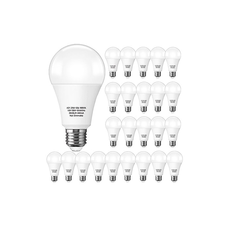 24 Packs 150-200W Equivalent LED Light Bulb, A21 23W Bright