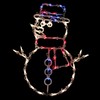 Northlight 18" Red and Blue Lighted Snowman Christmas Window Silhouette