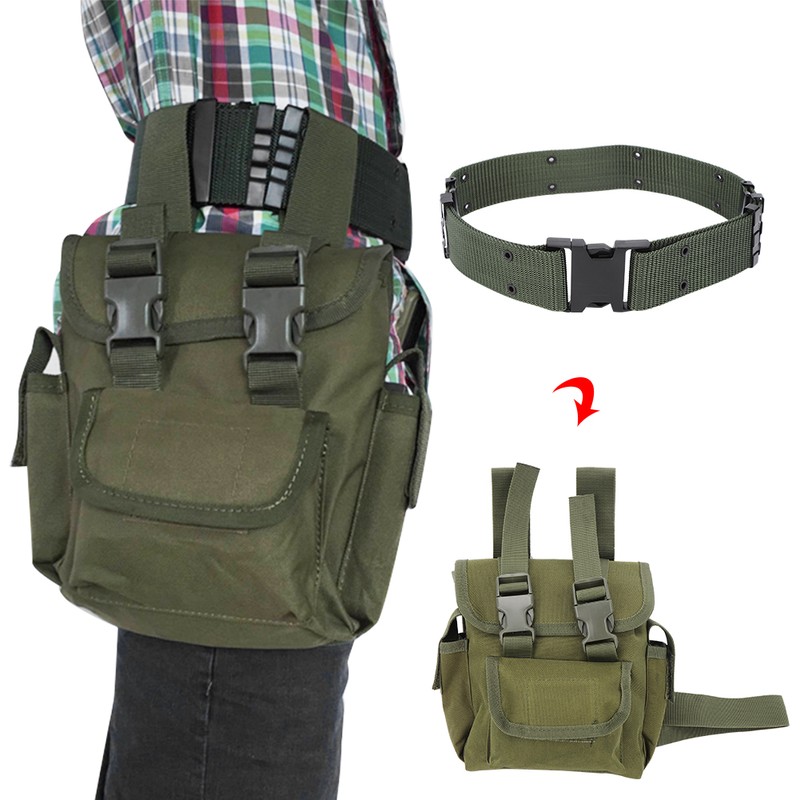 Outdoor Nylon Tactics Sport Thigh Leg Bag Shoulder Hip Package