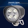 CYTGOUPER 36V 48V 52V 60V Electric Scooter Front Light,3 Pin