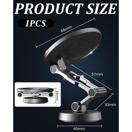 MYGLOAR Car Phone Holder, Phone Holder, Upgraded Version is Stable, One Button Release, 360° Rotatable Car Phone Holder, Suitable for Apple and Android Smartphones