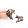 2pcs 3D Wolf Head Metal Emblem Car Motorcycles Side Fender