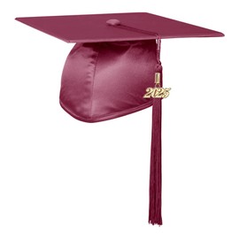 Endea Graduation Shiny Cap & Tassel (Garnet, 2025)