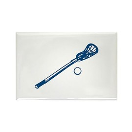 CafePress Lacrosse Outline Magnets Rectangle Magnet, 2"x3" Refrigerator Magnet (10 pack)