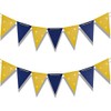 Aimto 20 Feet Navy Blue and Gold Triangle Flag Banner