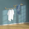 71inch Gold Wall Mounted Clothes Rack, Industrial Pipe Clothing Rack,